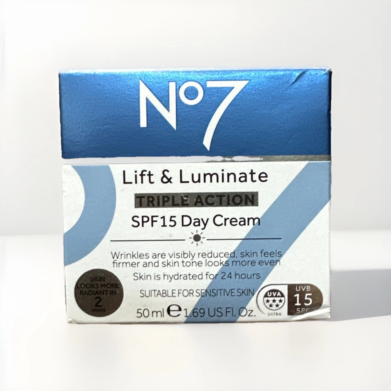 No7 Lift & Luminate TRIPLE ACTION Day Cream SPF15 50ml New Boxed