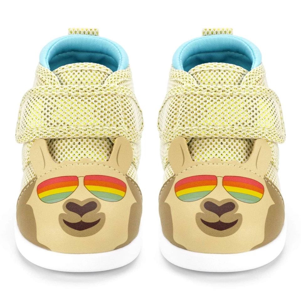 Zapatos para niños pequeños ikiki Cool Llama Squeaky | Dorado brillante Foto 2 de 4