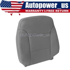 For 2014-2018 Chevy Silverado 1500 Work Truck Driver Top Leather Seat Cover Gray