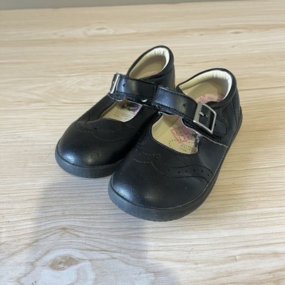 Livie And Luca Black Leather Maryjanes Girls Size 11