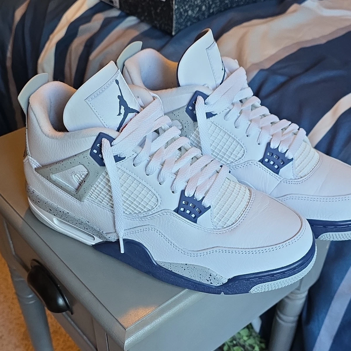 Jordan 4 Retro Blue for Sale - Authenticity Guaranteed - eBay