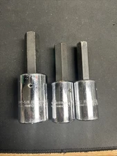 PROTO PROFESSIONAL 1/2" DR. HEX BIT SOCKET SET, 5/8, 9/16 & 1/2”, USA