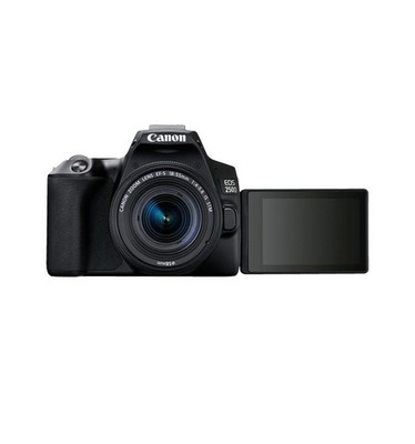 Canon EOS 250D 21,4MP Digitalkamera - Schwarz (Kit mit  EF-S 18-55mm IS STM 