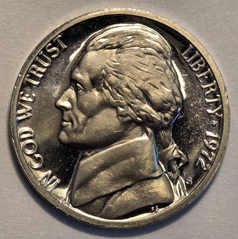 GEM Uncirculated++ nicer low mintage 1972 S Proof Jefferson Head Nickel