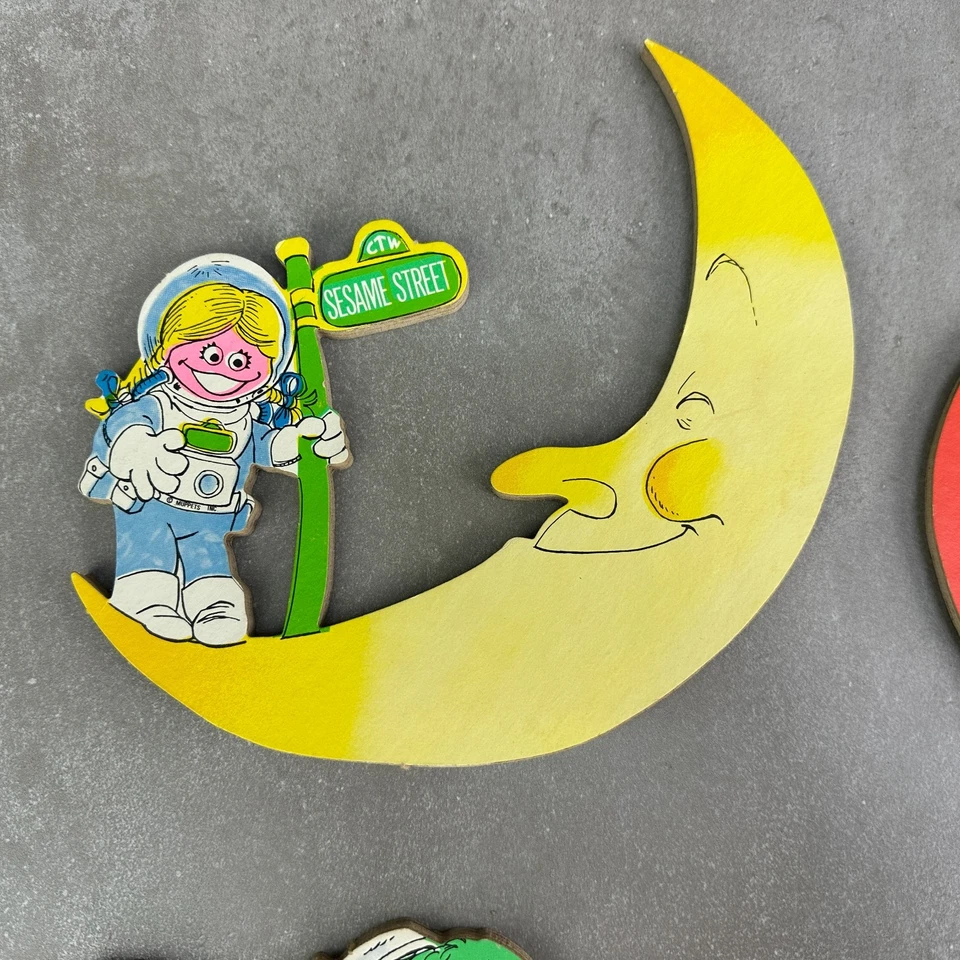 RARO Vintage SESAME STREET Placa de Pared Decoración Guardería con CAJA Galleta Monstruo Foto 4 de 4