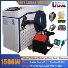 Raycus 1500W 4In1 Laser Metal Welder Cutting Cleaning Machine Aluminium Steel US