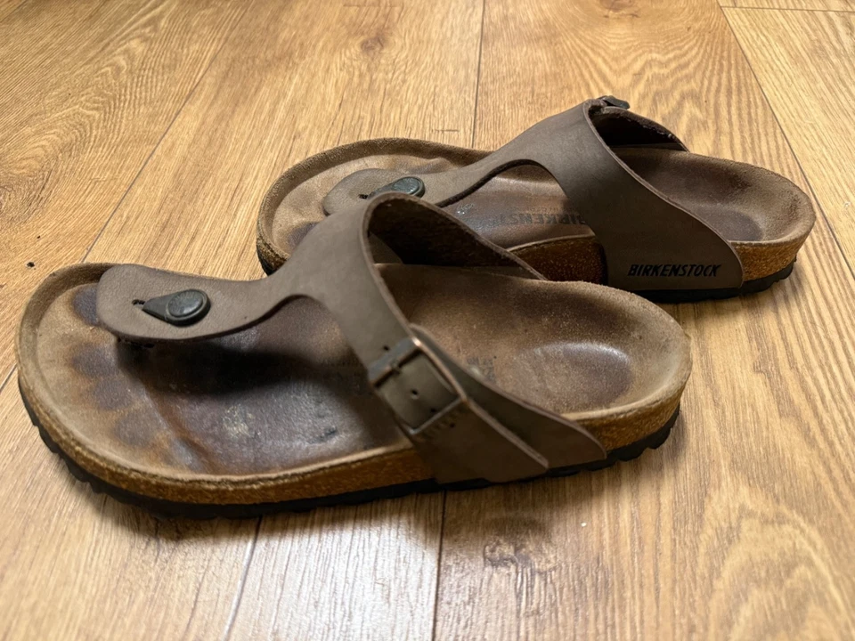 Birkenstock Gizeh Birko-Flor Nubuck Unisex Adults Sandals - UK 5, Mocha, photo 3 of 5