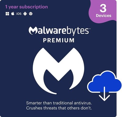 Malwarebytes Premium Security - 3 Device / 1 Year