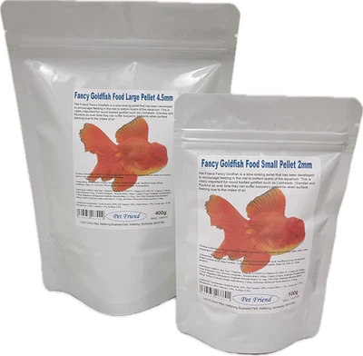 Pet Friend Fancy Goldfish Food Lionhead Oranda Ryukin Moor Sinking Pellet
