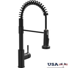360 Swivel Pull Down Kitchen Faucet W/ Dual Function Sprayer Stainless Steel New