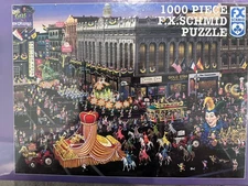 F.X Schmid 1000 Piece Puzzle Mardi Gras Vintage 2000 - Sealed