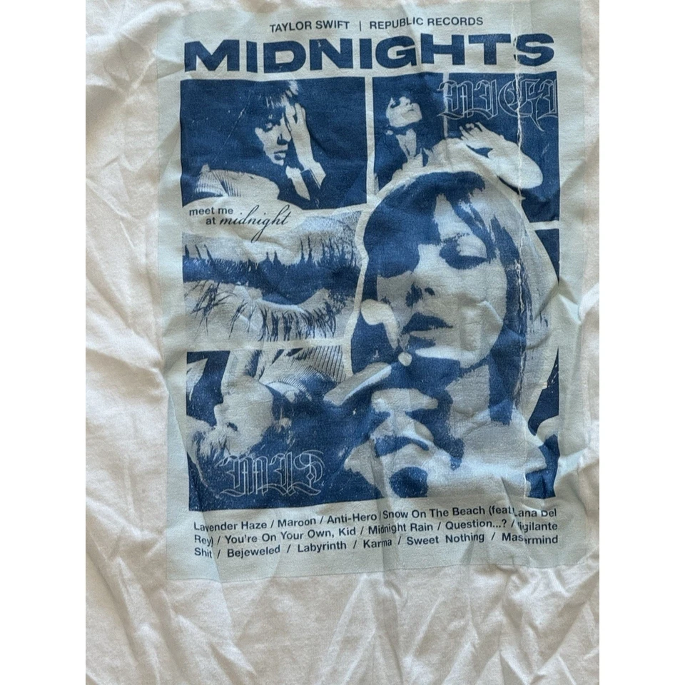 3:15 The Label Taylor Swift Midnights Short Sleeve Graphic Tee T-Shirt Medium - Image 2 of 4