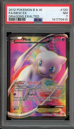 Pokemon Mew EX Dragons Exalted Full Art #120 PSA 7