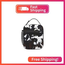 Cow Print Lunch Bags for Women Men Adult Leakproof Cute Lunch Box Thermal Cooler
