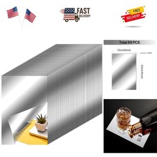 Flexible Mirror Sheets Self Adhesive Non Glass Mirror Tiles Stickers for Home...