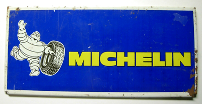 60s 70s Michelin Tire Metal Sign- Bibendum Michelin Man - Off of