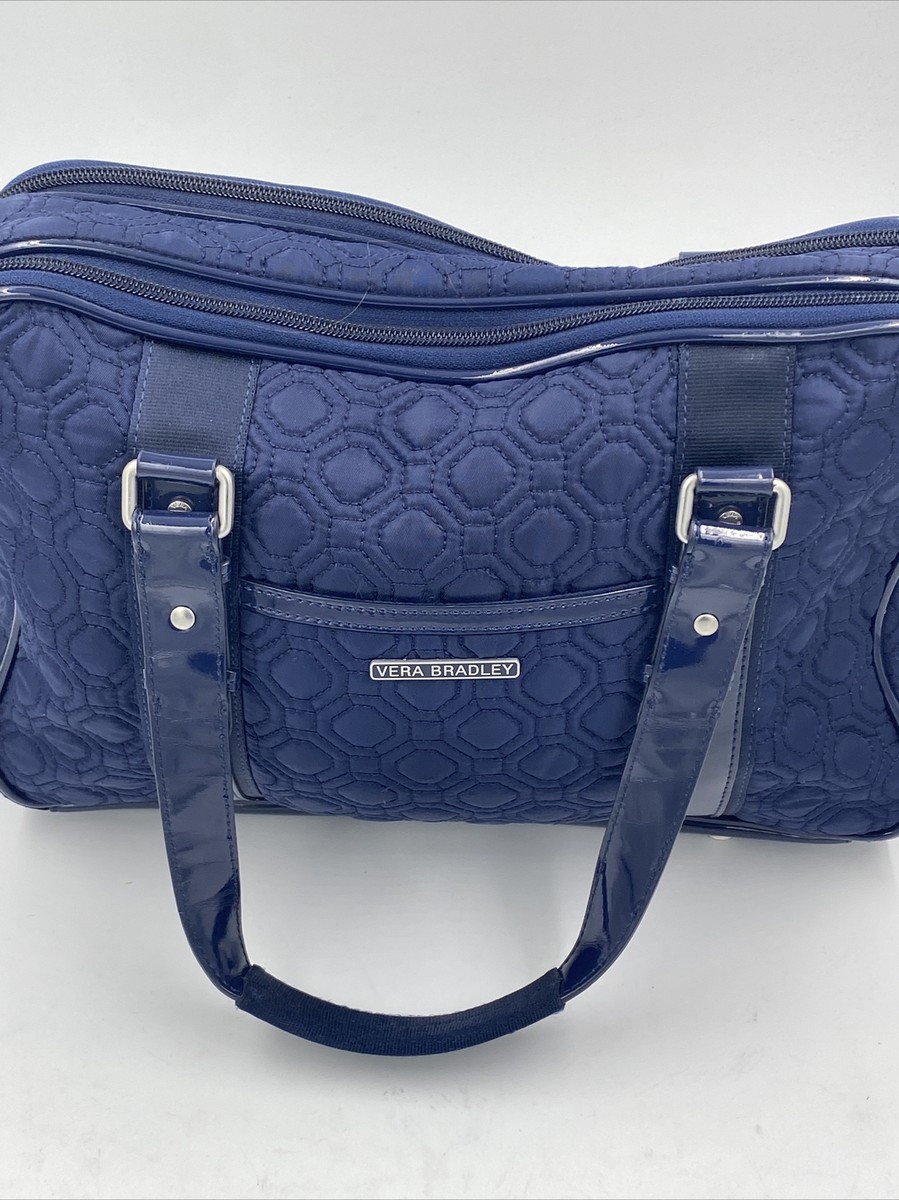 Vera Bradley Backpack Messenger Bag Crossbody Convertible Quilted Blue Canvas Vera Bradley Backpack - Etsy main image 4