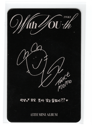 Twice Momo Photocard | With YouTH (White Bear) | eBay