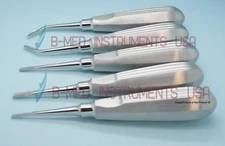 Dental Root Elevators Lindo-Levian Barbed Serrated Set Tooth Surgery Atraumatic