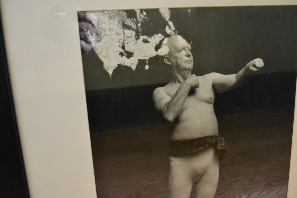 Pair of Silver Gelatin B/W Vintage English Photographs of Boxing Father/Son - Image 4 of 4