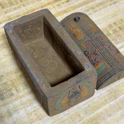 Unique Ancient Egyptian Jewelry Box of God Osiris