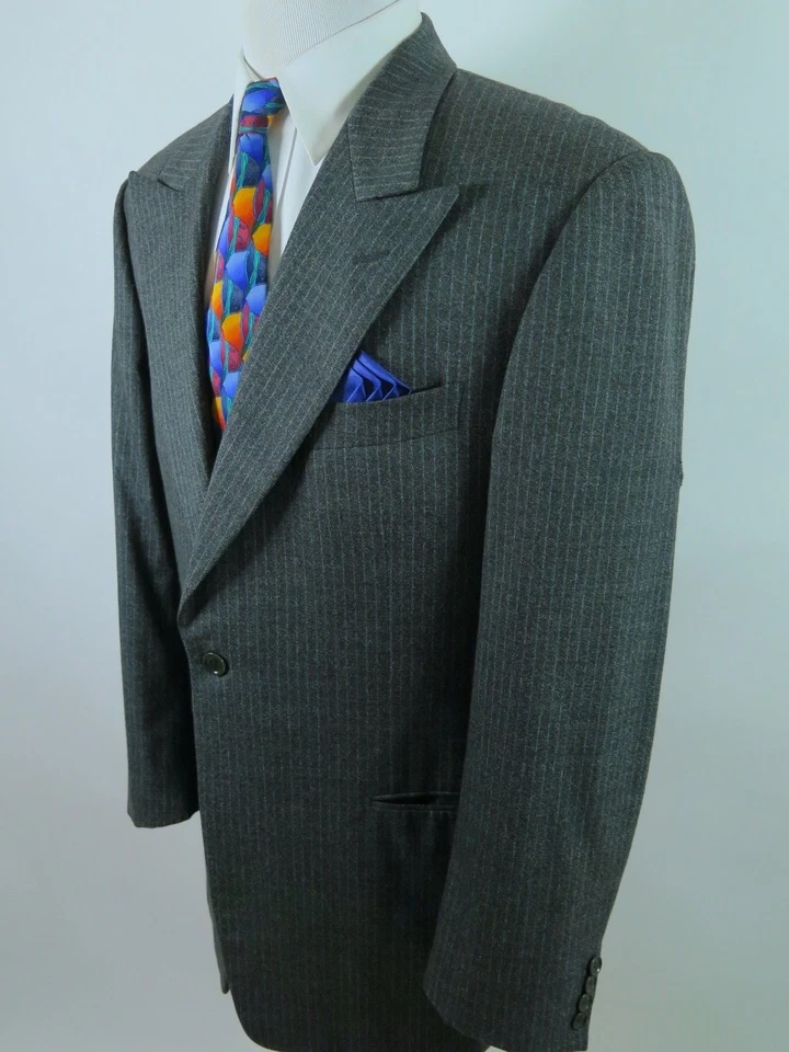 Blazer Chaqueta Abrigo Deportivo Pal Zileri Syd Jerome Hombres Rayas Italiano 44 L NUEVO SIN ETIQUETAS NUEVO Foto 3 de 4