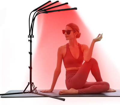 Red Light Therapy Lamp with Stand, 660nm Red & 850nm Infrared Light for Body