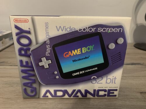 Nintendo Gameboy Advance AGB-001 Indigo GBA Game Boy FACTORY SEALED  AUTHENTIC !