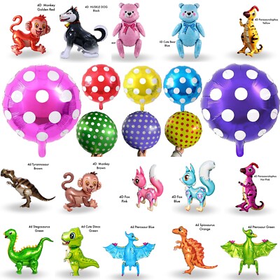 16'' spotty polka Dot foil balloons number baloon Birthday anniversary ballon Uk