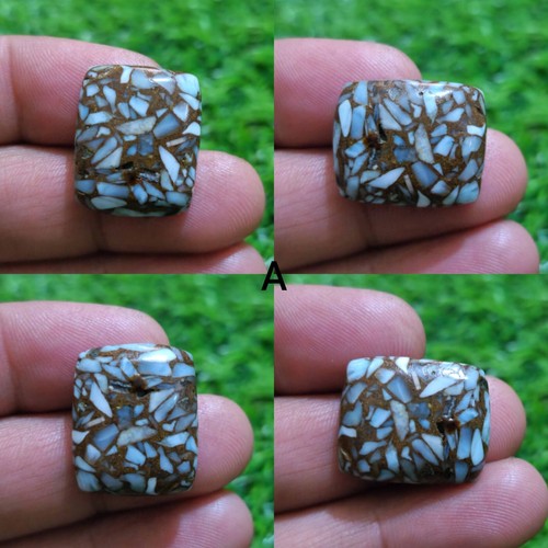 Huge A Copper Larimar Rectangle Shape Cabochon Loose Gemstone Jewelry For Making - Picture 2 of 13