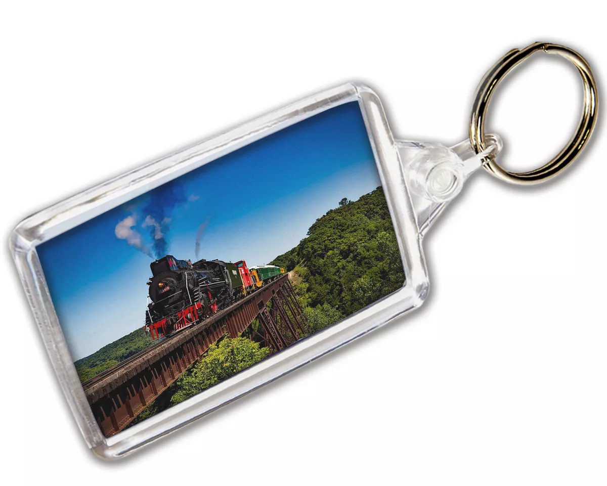 Steam Train Keyring Photo Keychain Gift Birthday Stocking Filler