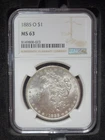 1885-O $1 MORGAN DOLLAR - PCGS MS-63