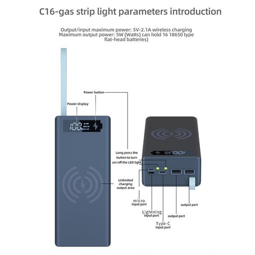 Dual USB Power Bank Case 16*18650 Battery Charger Box Kit DIY LED 2323 E5B1 F2L2 - Zdjęcie 8 z 22