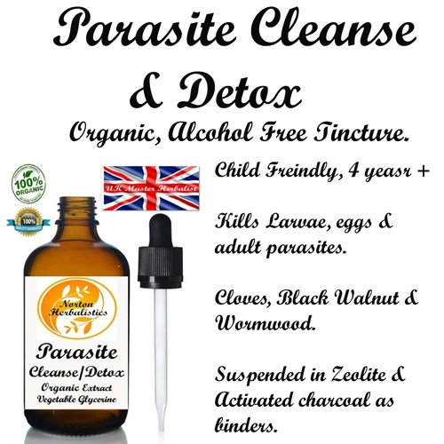 Parasite cleanse -Black walnut, wormwood, cloves in Zeolite & activated Charcoal