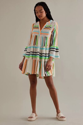 Anthropologie Devotion Twins Embroidered Ella Tunic Dress Size M | eBay