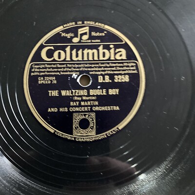 1955 RAY MARTIN 10'' 78 THE WALTZING BUGLE BOY / LAZY COWBOY - COLUMBIA D.B.3258