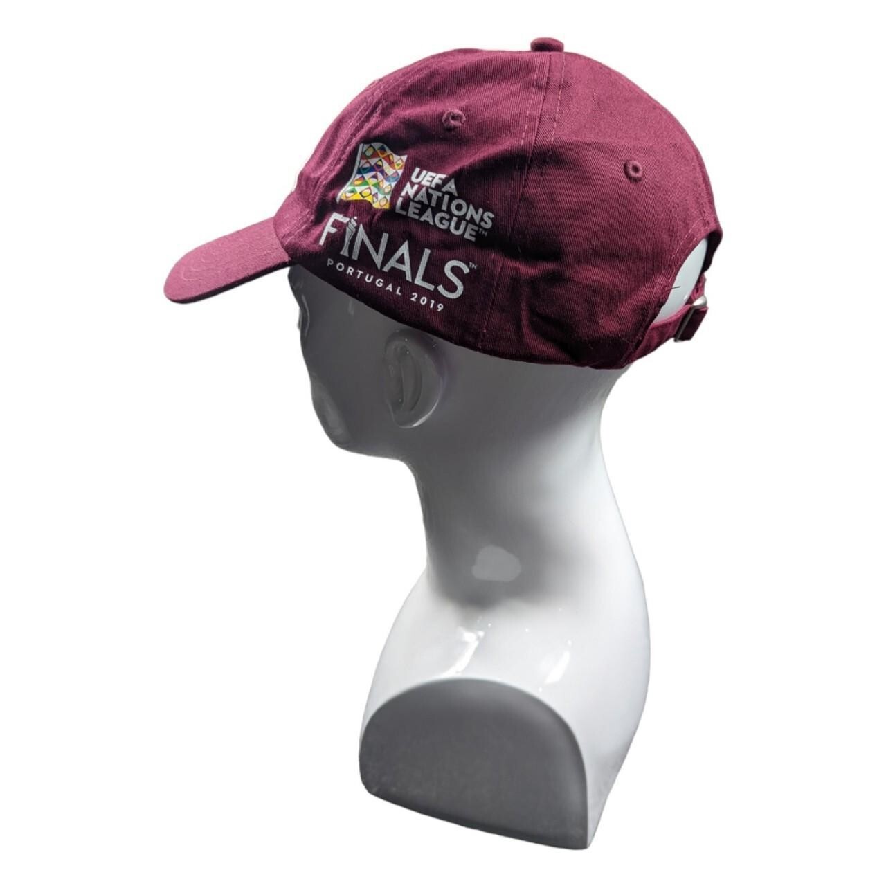 Portugal UEFA Nations League Final 2019 Cap Adjustable Burgundy Baseball Cap image 2