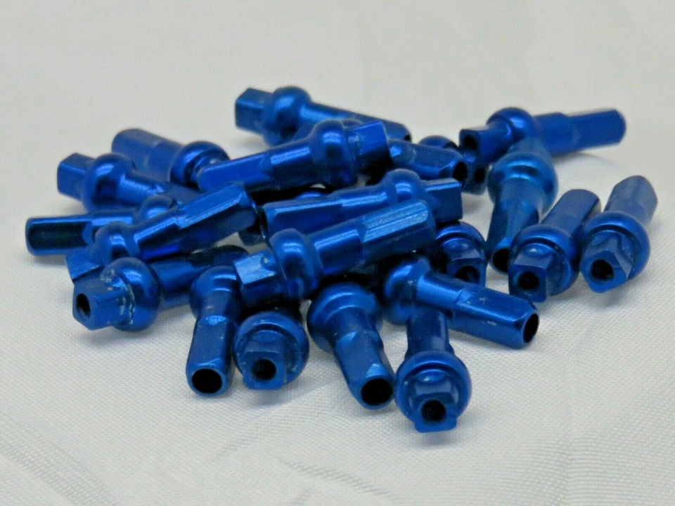 USA 16mm DSN BLUE Alloy Double Square spoke nipple 14g (2.0mm) Custom amounts