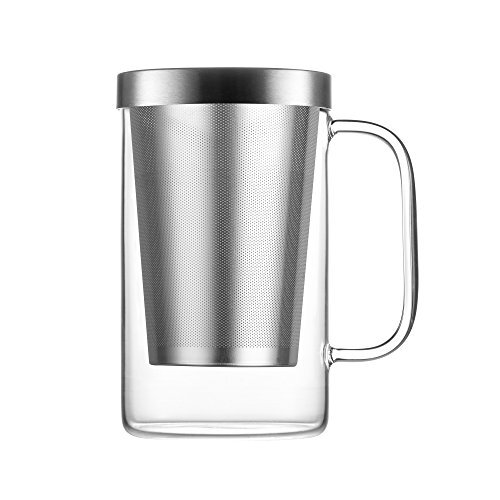 PURE550S: Teetasse mit Sieb und Deckel, Teeglas mit Sieb, Teeglas mit Henkel, - Bild 6 von 9