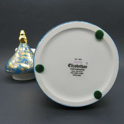 Vtg. Elizabethan Staffordshire Sovereign Bone China Coffee Pot 6 Demitasse Cups - Picture 9 of 12