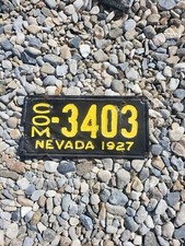 1927 - NEVADA - COMMERCIAL - LICENSE PLATE