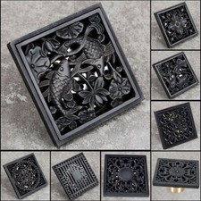 Black Oil Rubbed Bronze Shower Drain Floor Waste Drain Cover Strainer fzh203