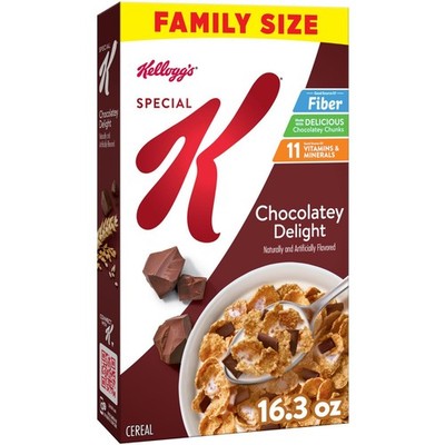 Kellogg's Special K Chocolatey Delight Breakfast Cereal, Family Size, 16.3 oz