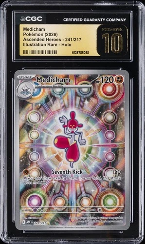 2026 POKEMON ASCENDED HEROES ILLUSTRATION RARE #241 MEDICHAM CGC 10 PRISTINE