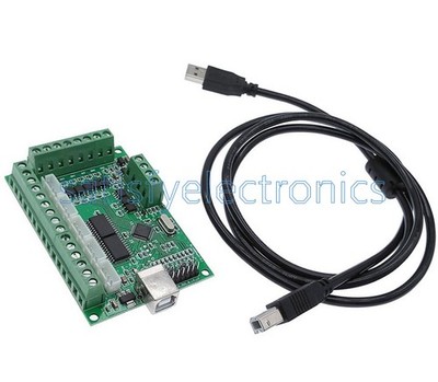 CNC USB MACH3 100Khz Breakout Board 5 Axis Interface Driver Motion Control