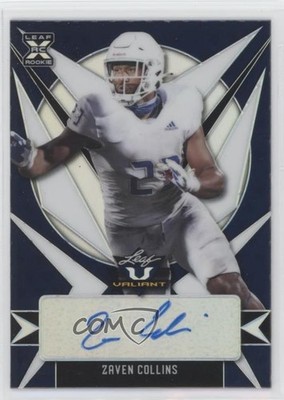 2021 Leaf Valiant Navy Blue 12/35 Zaven Collins #BA-ZC1 Rookie Auto RC n0c
