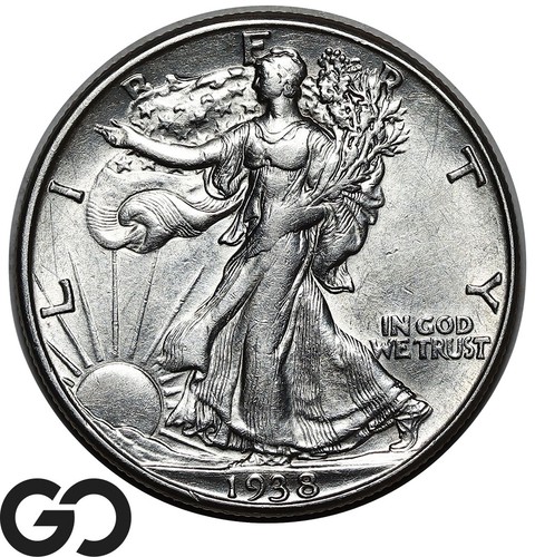 1938-D Walking Liberty Half Dollar, Wahl vz++ besseres Datum
