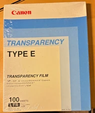 Canon Transparency FIlm Type E 100 Sheets, Sealed, Made in Italy