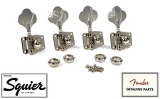 Genuine Fender Squier J P PJ Jag Bass NICKEL TUNING KEYS Guitar Machine Heads