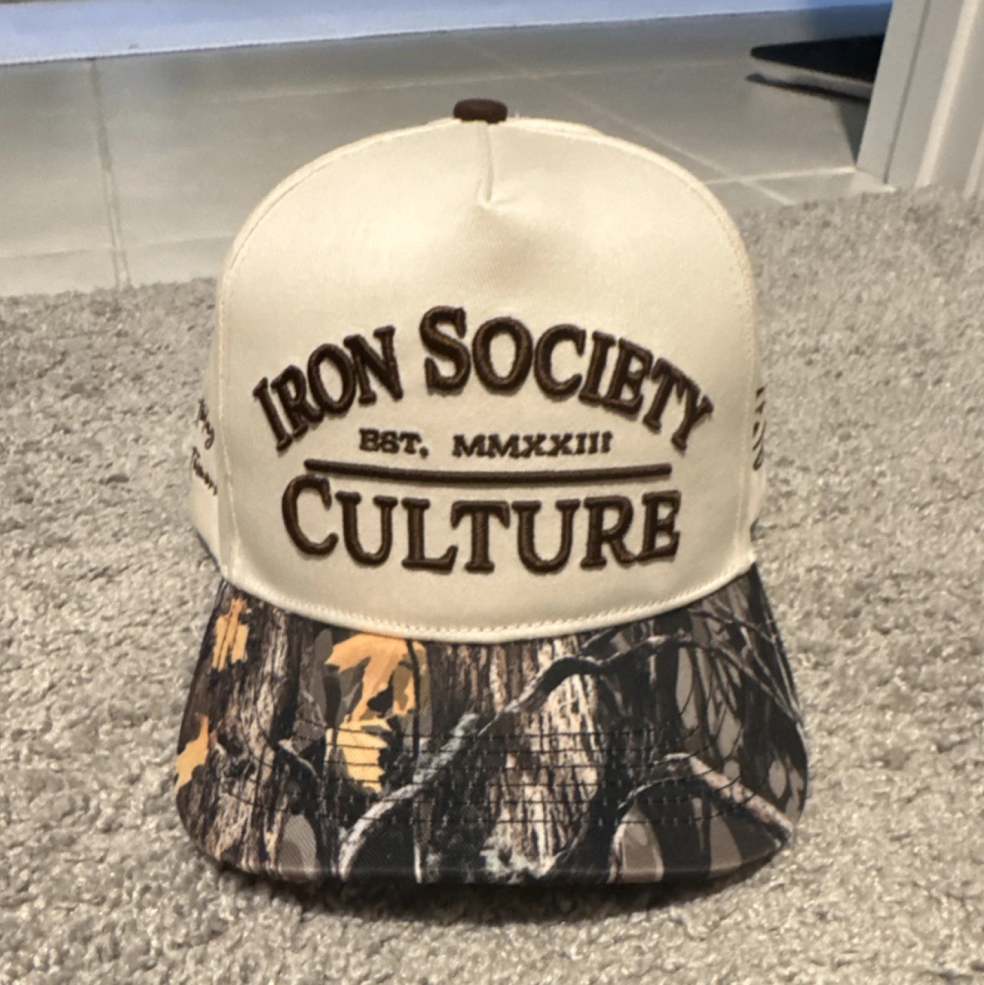 Iron Society Camouflage Snapback Adjustable Men's Hat Outdoor Hunting